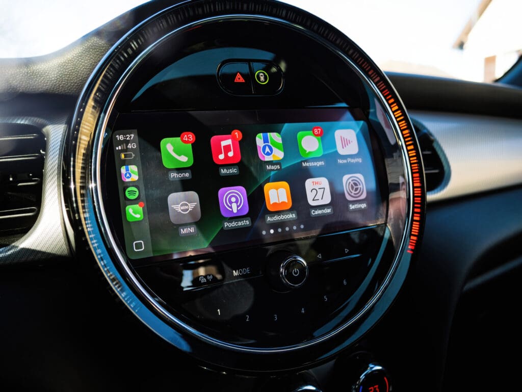 Apple Maps for Shopping Centers: Seven Reasons It Belongs in Every California Marketing Strategy Apple CarPlay dashboard showing Apple Maps as a primary navigation app