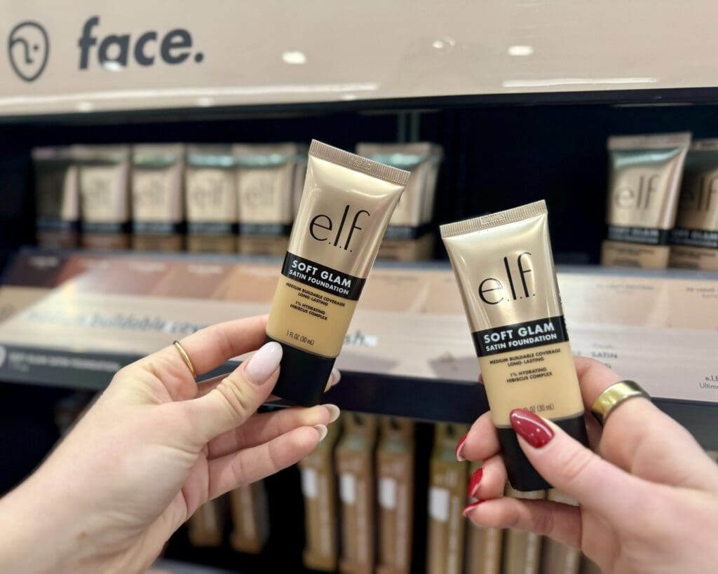 e.l.f. Soft Glam Satin Foundation featured as an affordable spring beauty trend for luminous skin
