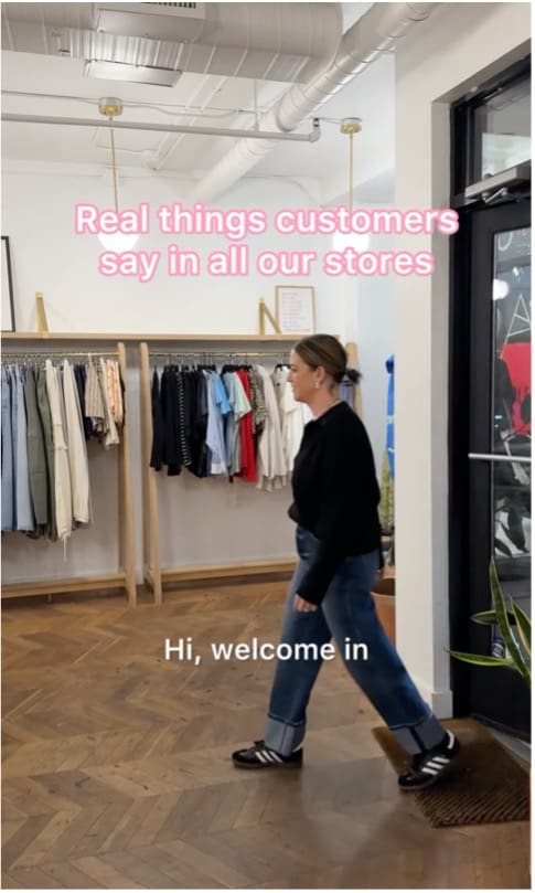 relatable in store video content used in a social media content strategy to increase engagement